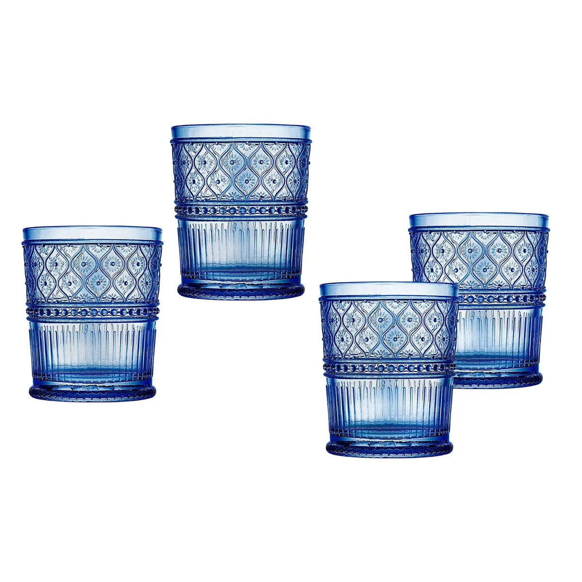 Blue Claro Double Old Fashioned Set of 4