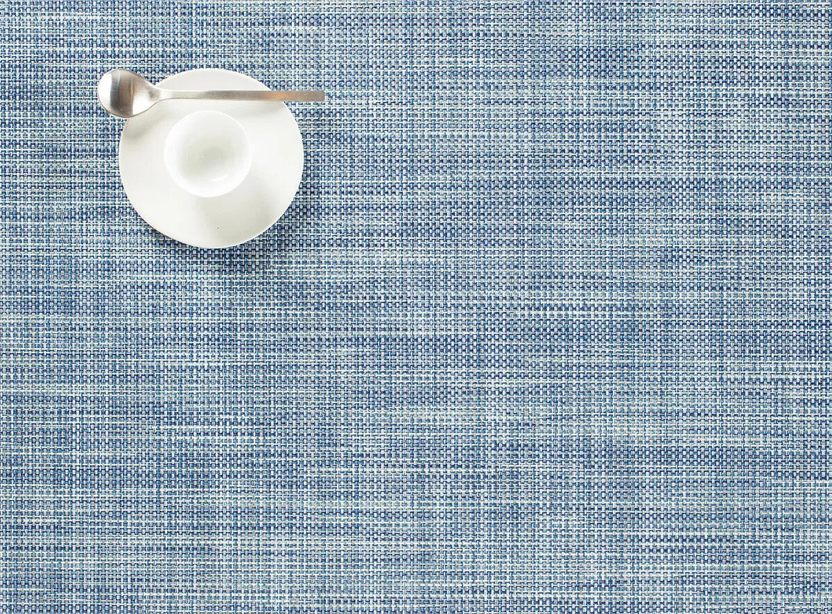 Mini Basketweave Tablemat 14"x19" - Chambray