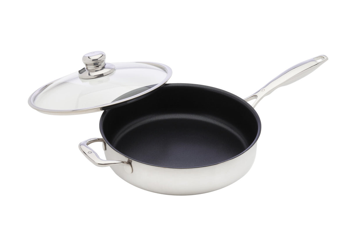 Nonstick Clad Saute Pan with Glass Lid 11in. - 4.2 qt
