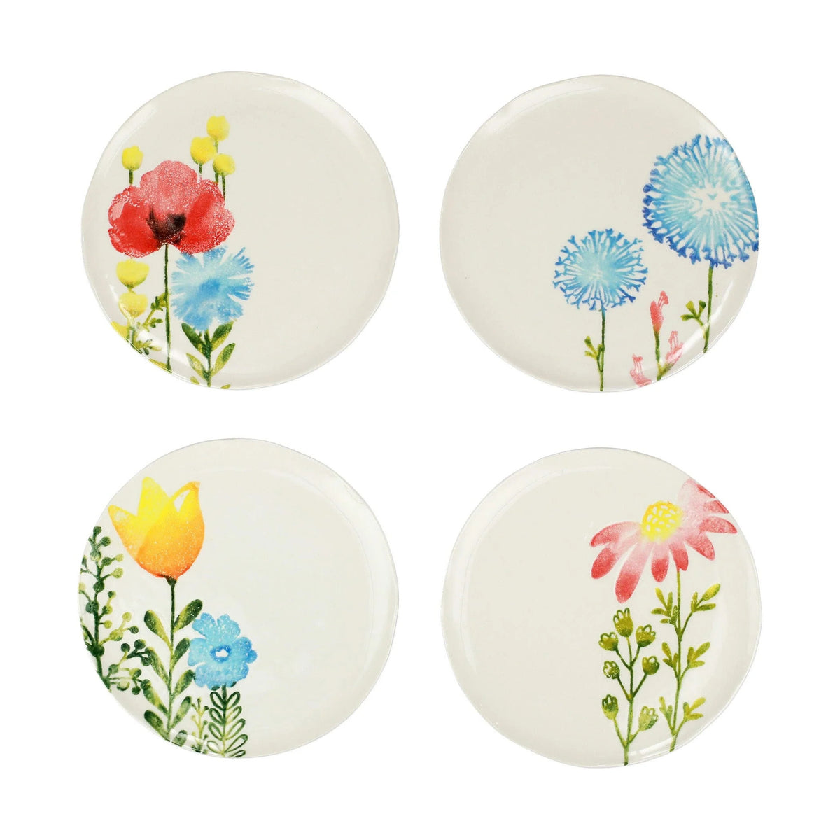 Fiori de Campo Assorted Salad Plates Set/4
