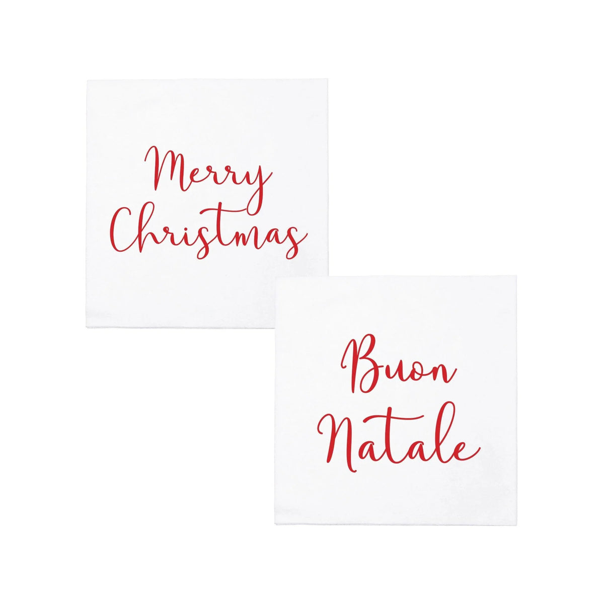 Papersoft Napkins Merry Christmas/Buon Natale Cocktail Napkins