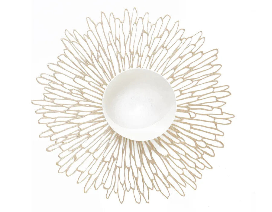 Bloom Round Tablemat - Champagne