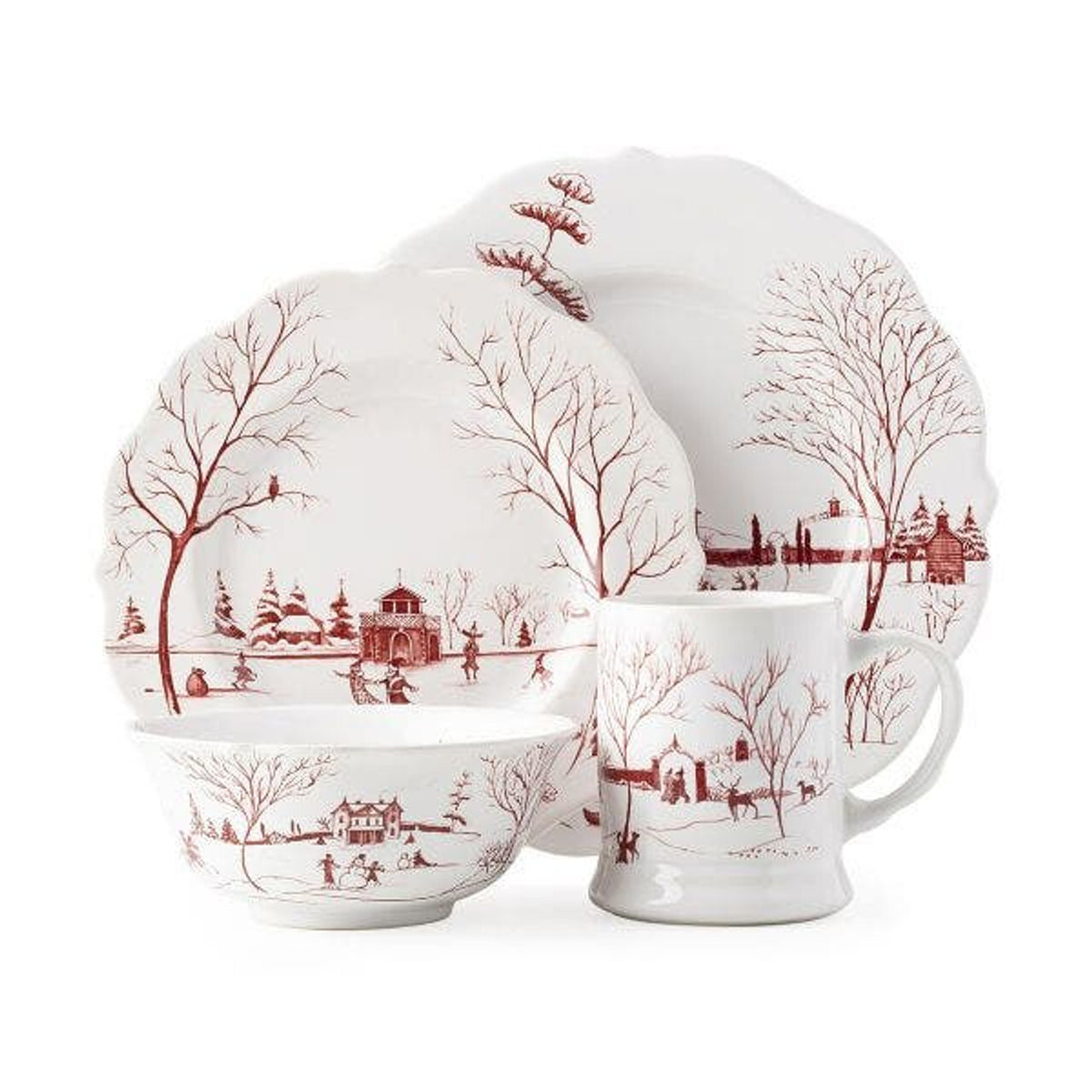 Country Estate Winter Frolic 4pc Place Setting (CE01X/73, CE02X/73, CE90/73, CE07/73)