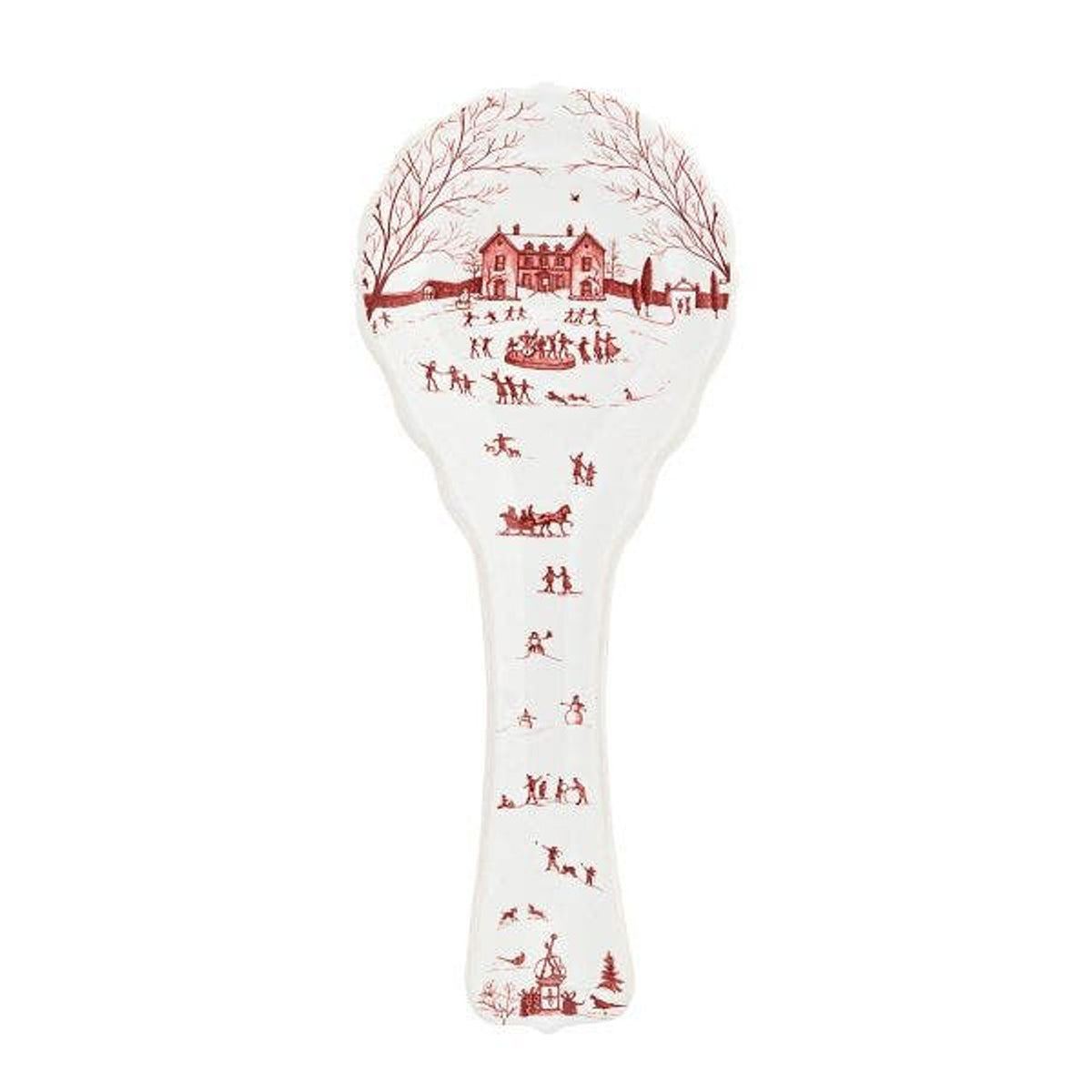 Country Estate Winter Frolic Ruby Spoon Rest