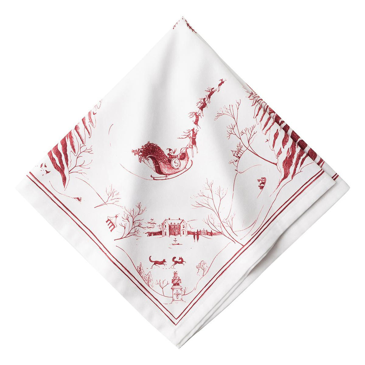 Country Estate Winter Frolic Ruby Napkin Set/4