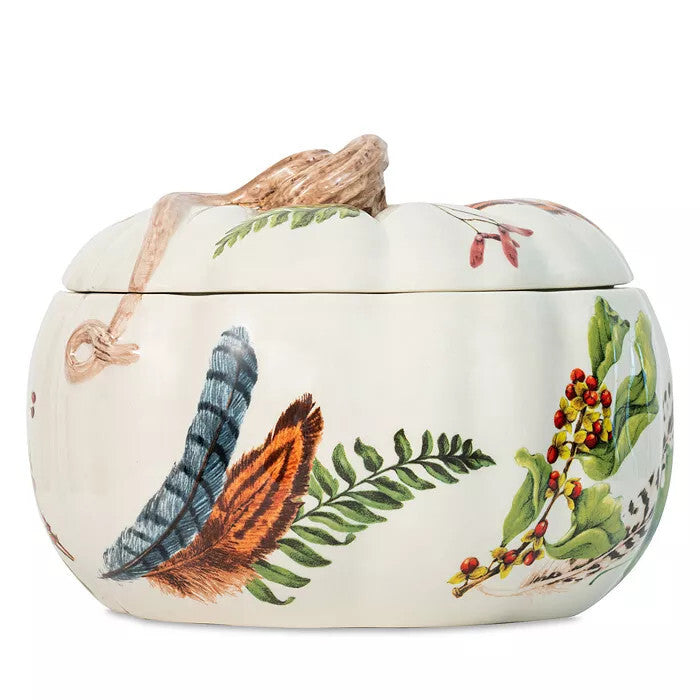 Forest Walk 9" Pumpkin with Lid