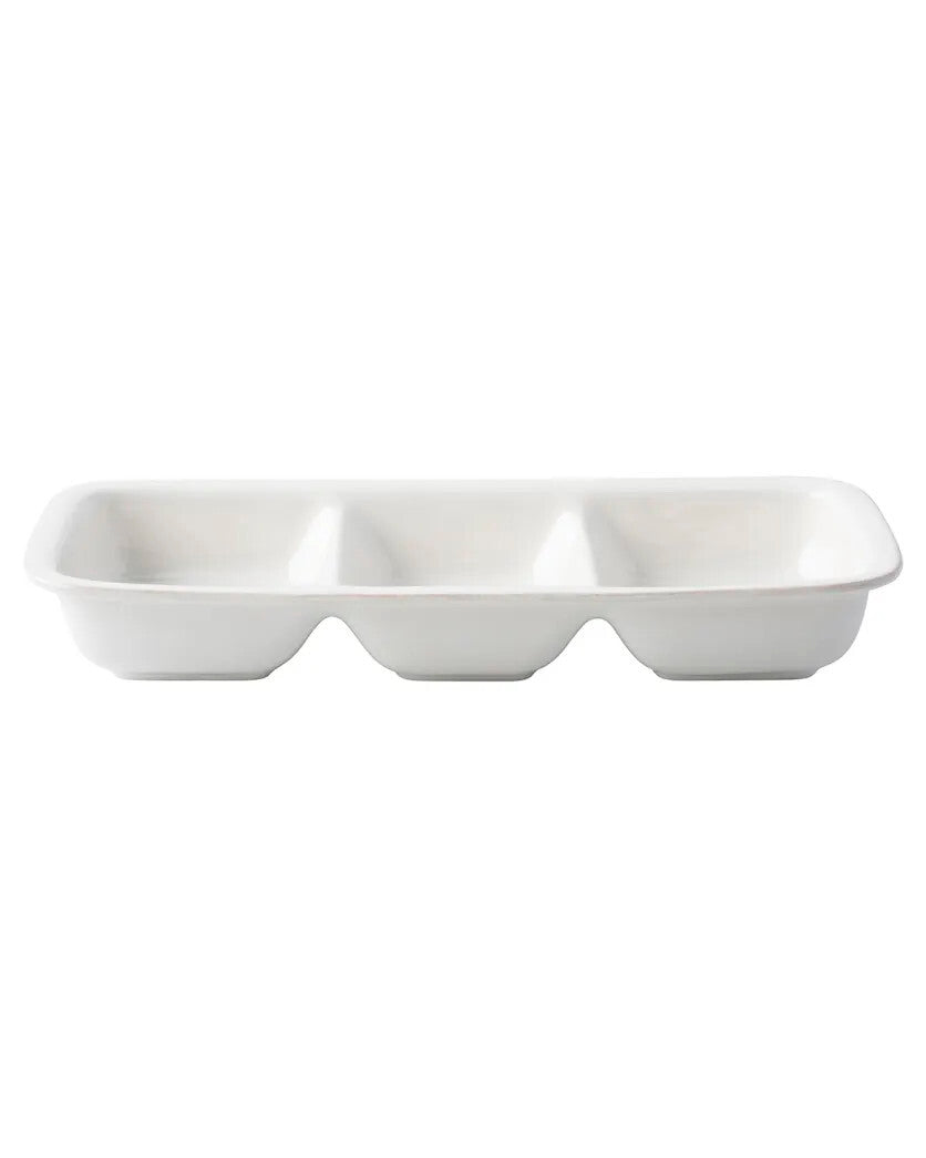 Puro 15" Triple Section Server - Whitewash