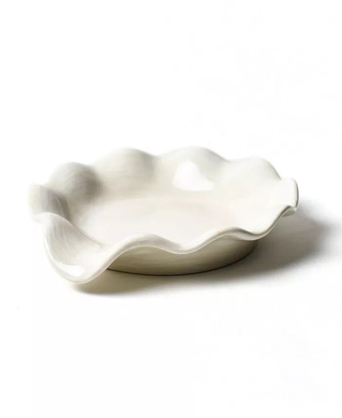 Signature Ruffle Spoon Rest White
