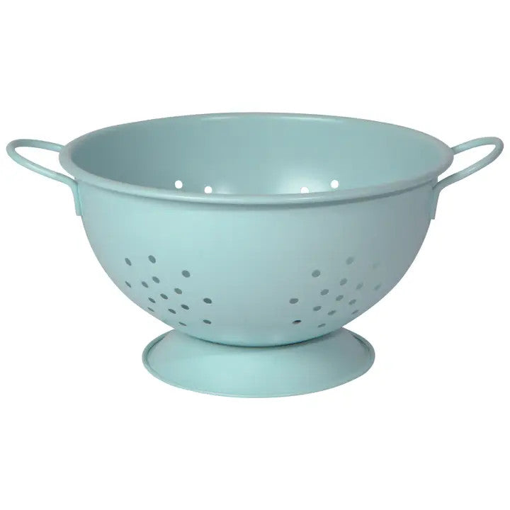 Matte Steel Large Robins Egg Blue Colander