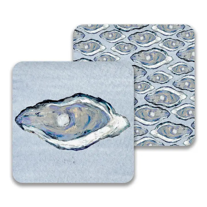 Blue Oyster Paper Drink Coasters