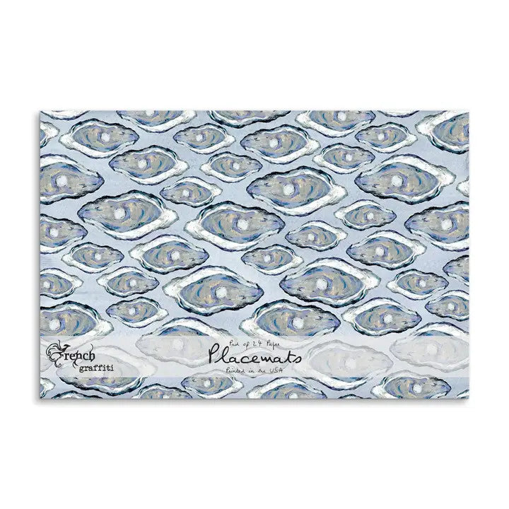 Blue Oysters Paper Placemats