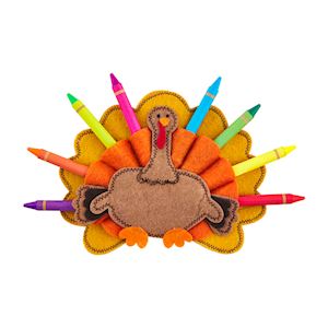 Orange Turkey Crayon Holder