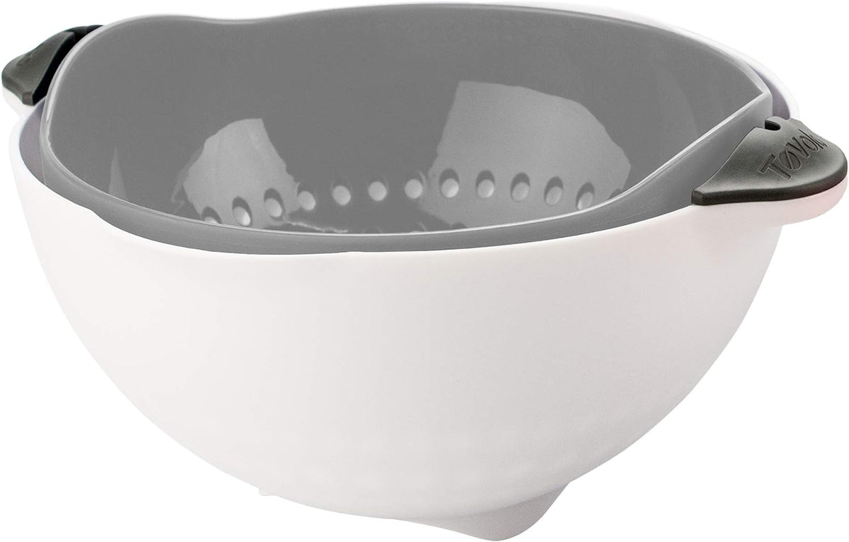 3.5 qt Soak & Strain Colander Oyster Gray