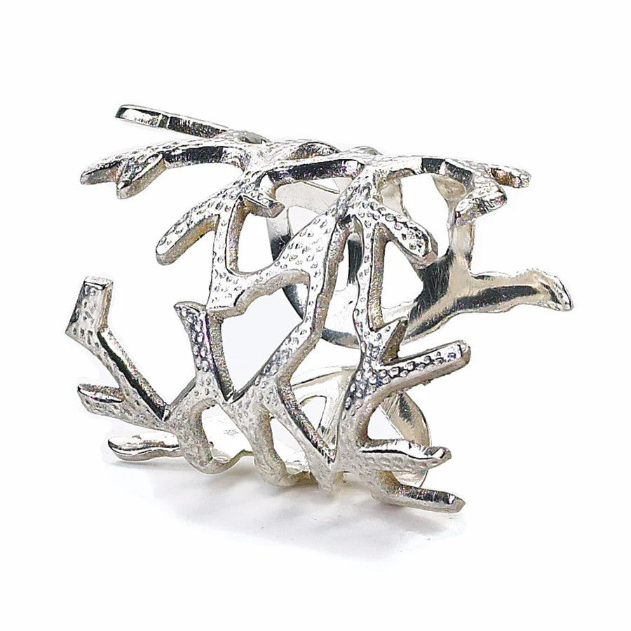 Coral Silver Napkin Ring
