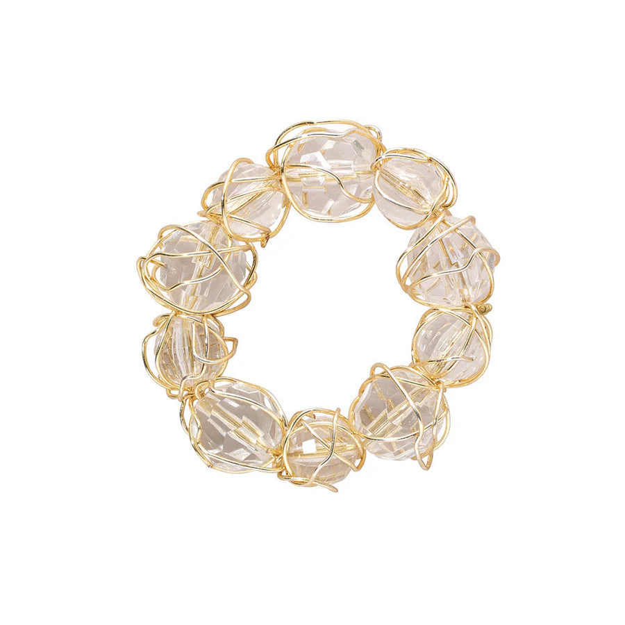 Crystal Bauble Gold Napkin Ring