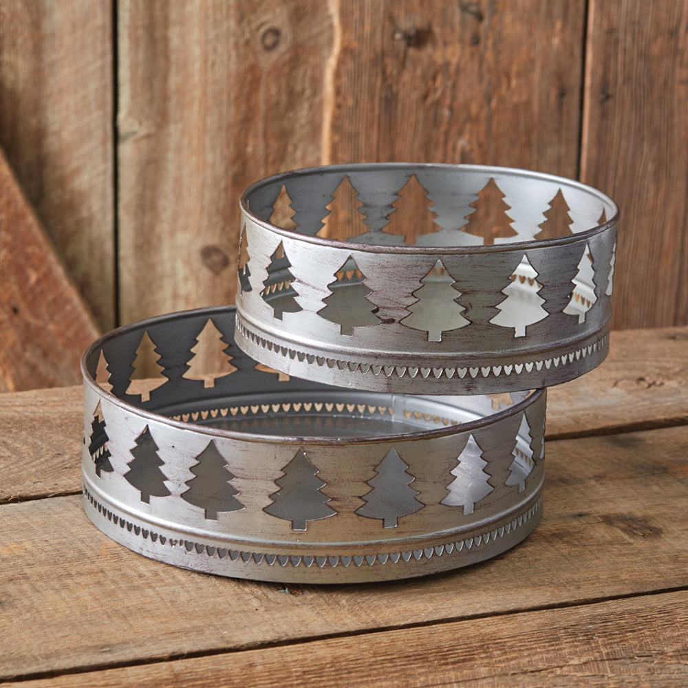 Round Christmas Tree Tray Small