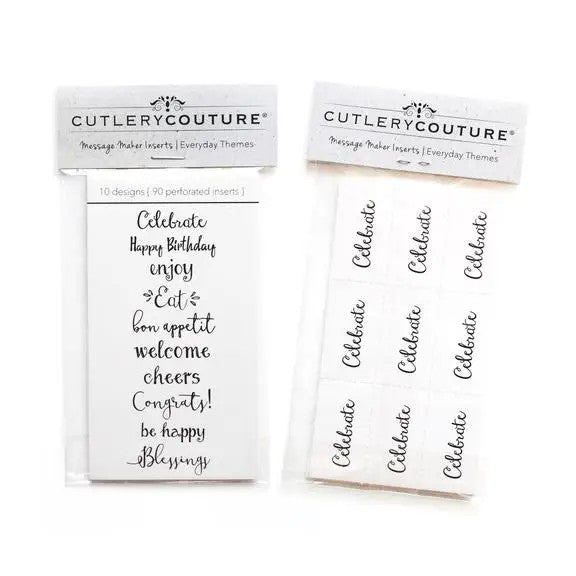 Everyday Paper Inserts for Message Maker Cutlery Couture