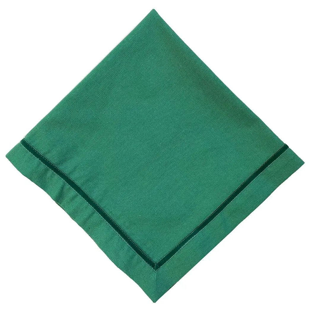 Velvet Trim Evergreen Napkin