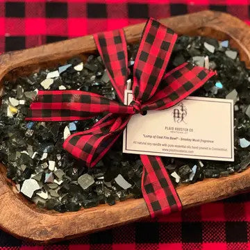 Holiday "Fire Bowl" Dough Bowl Soy Candle (Lump of Coal)