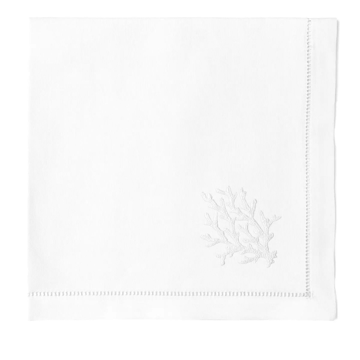 Coral Knot White Napkin