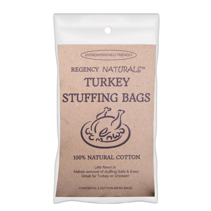 Natural Cotton Turkey Stuffing Bag, Set of 2