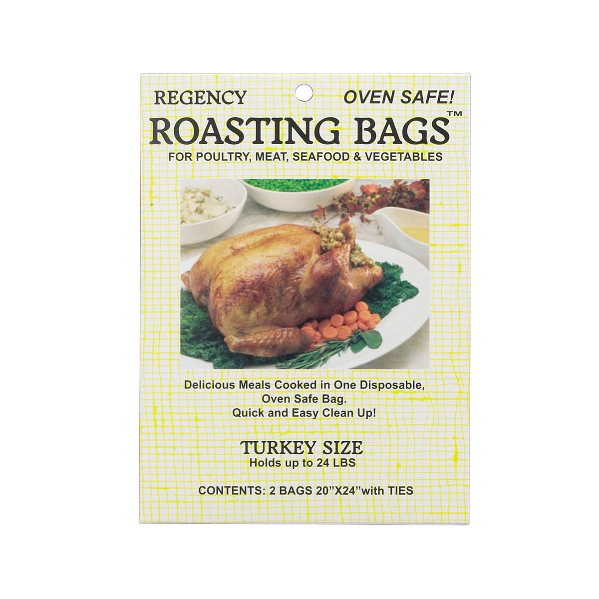 Roasting Bag with Ties, Set of 2