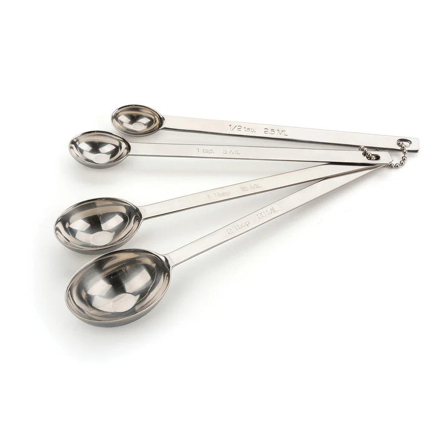 Stainless Long-Handled Measuring Spoons, Set of 4