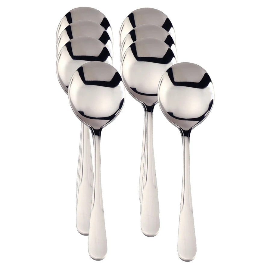 Stainless Steel Soup Spoons, Set Of 6