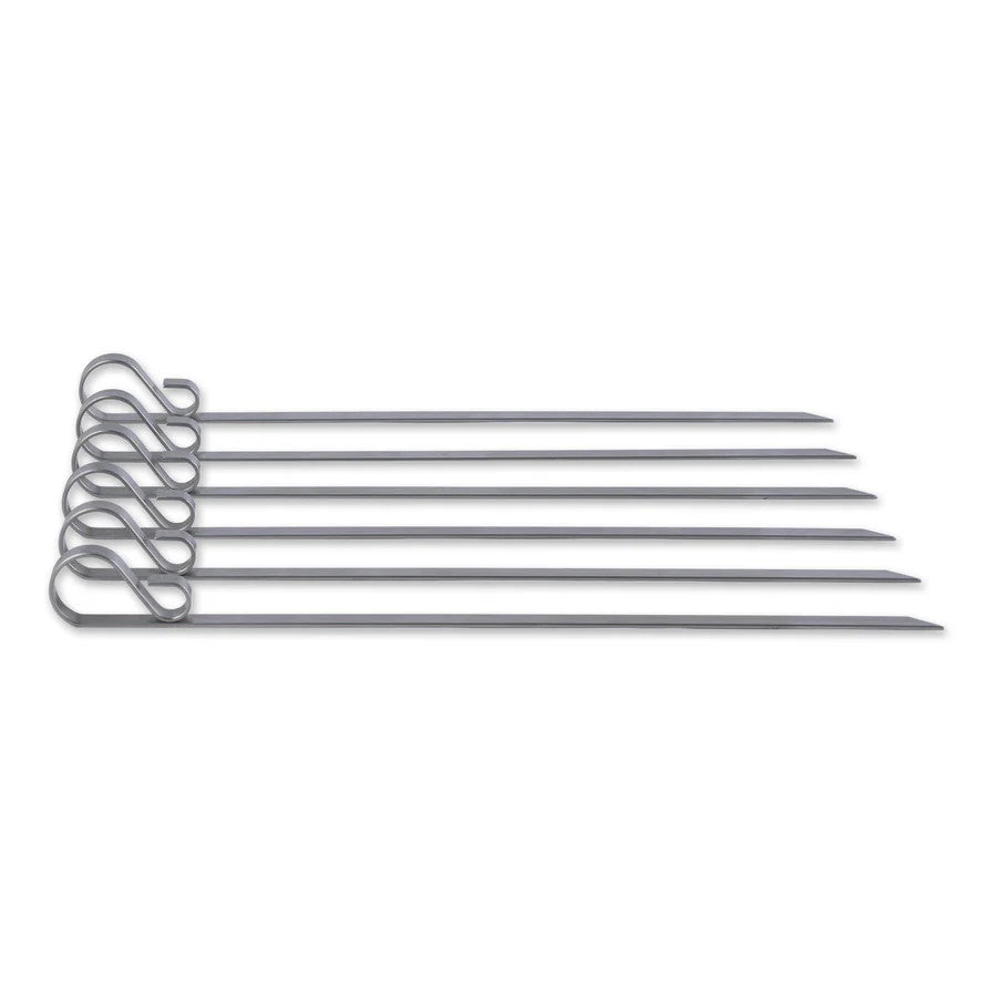 Stainless Steel Flat Skewers, Set Of 6