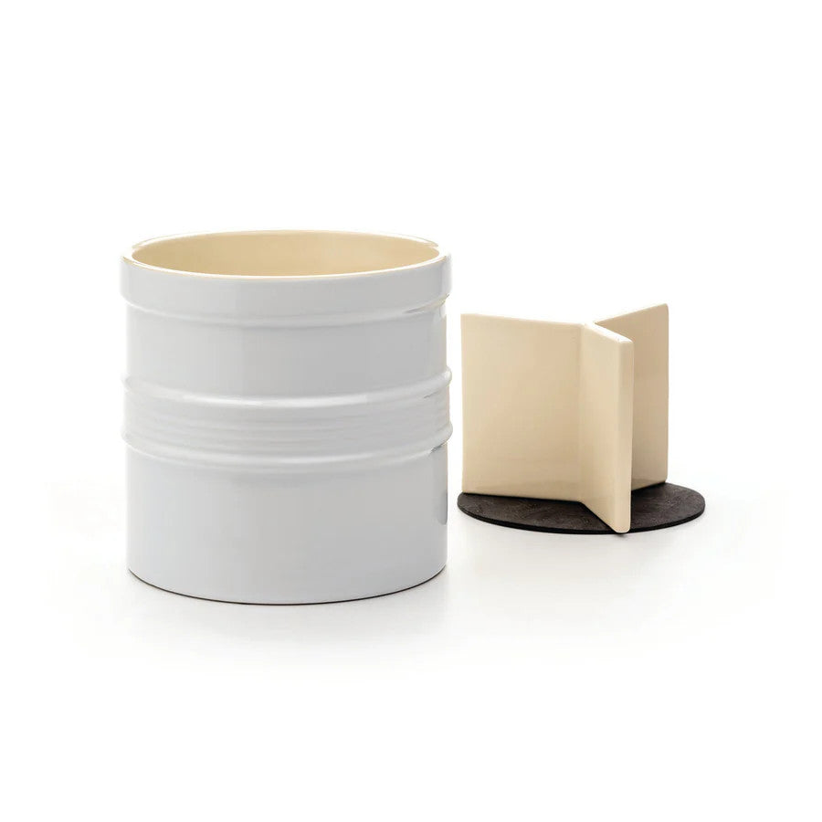 Oversized WhiteTool Crock-Divided