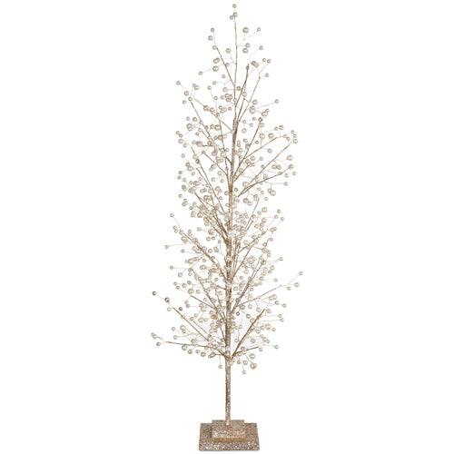 27.5" Glittered Tree with Gold Base