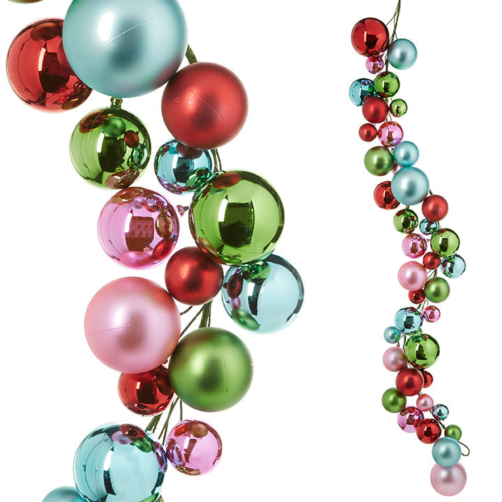 4' Pastel Multicolor Ornament Garland