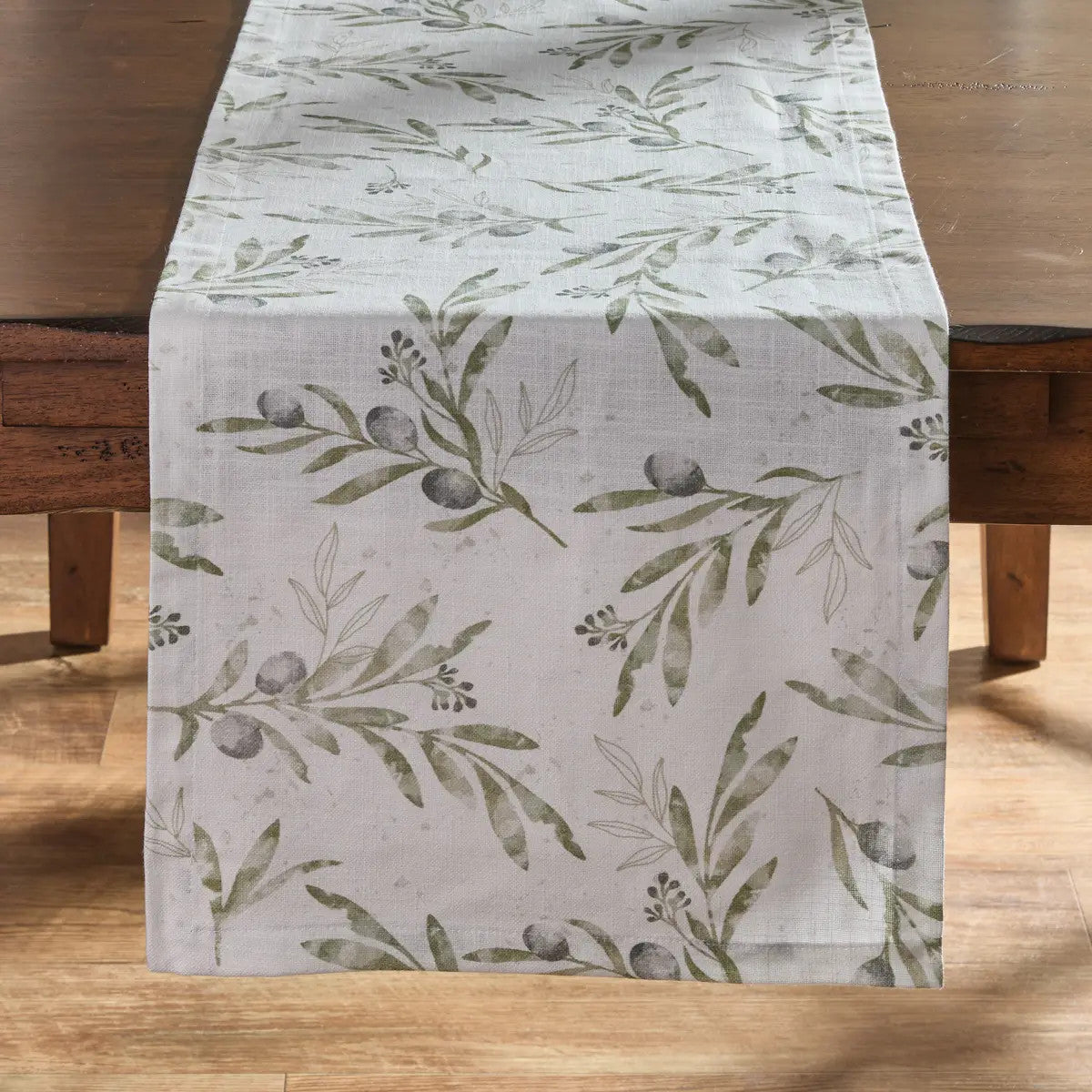 Olive Leaves Table Runner 72" L