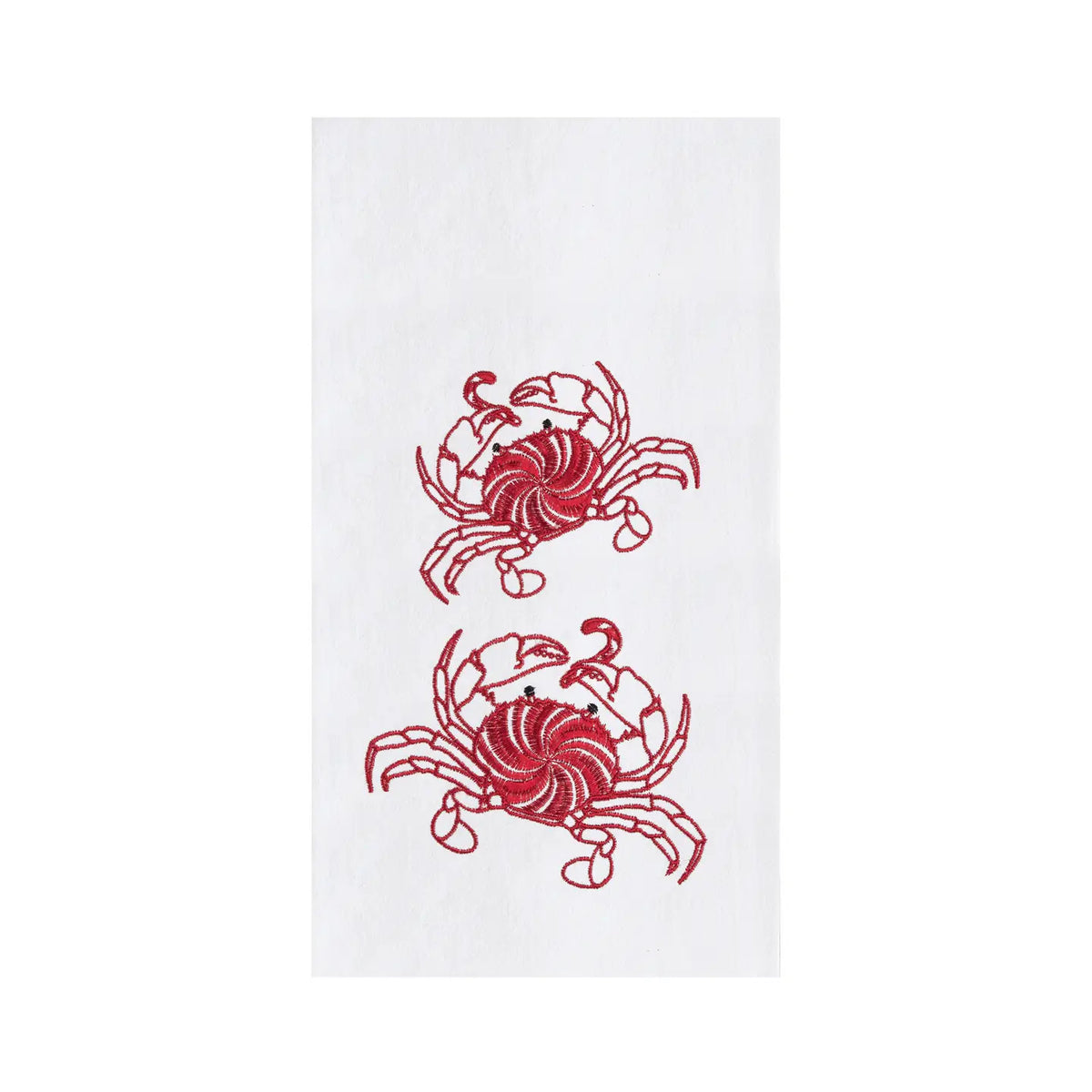 Christmas Peppermint Crabs Coastal Kitchen Towel