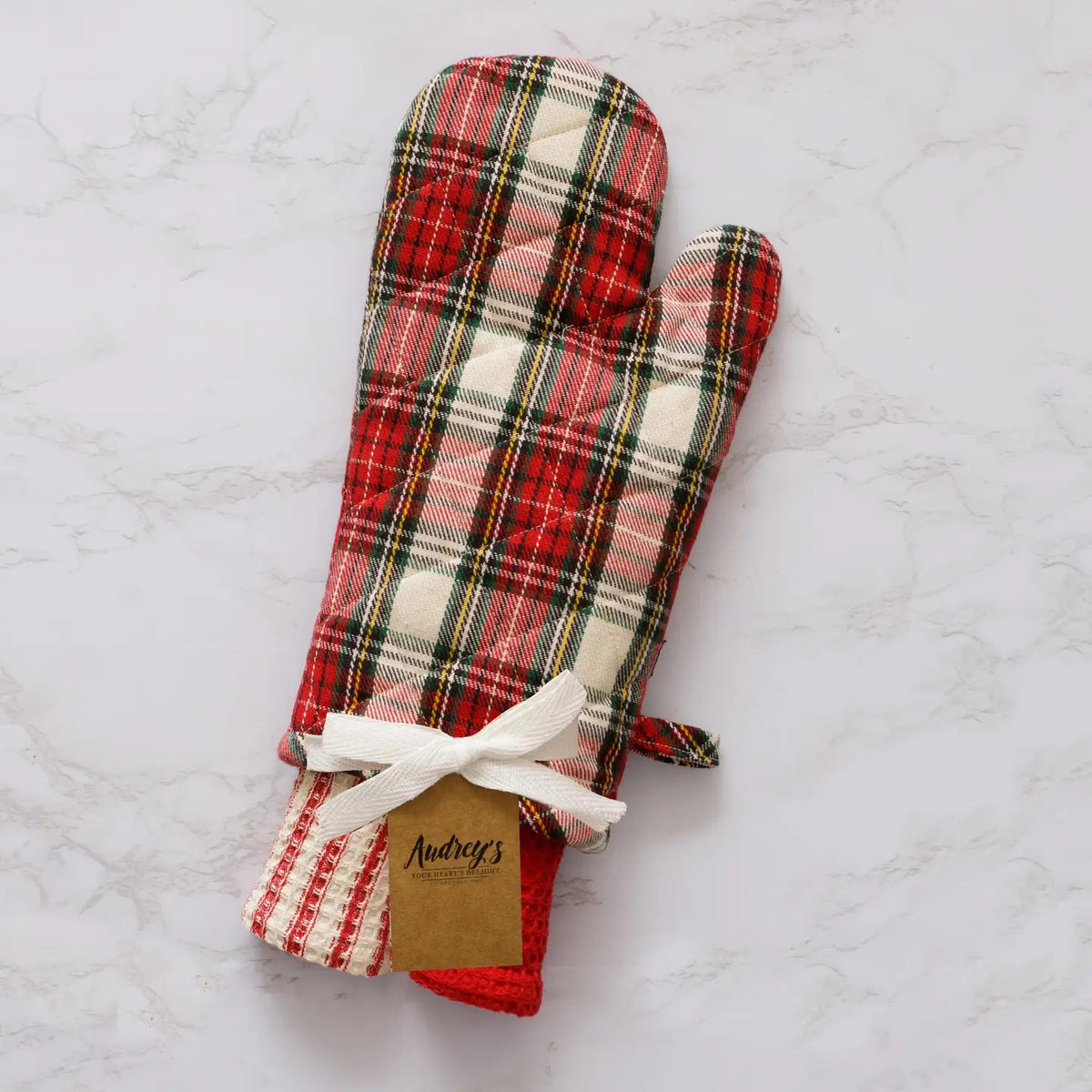 Tartan Oven Mitt Gift Set with Dish Cloths (Set)
