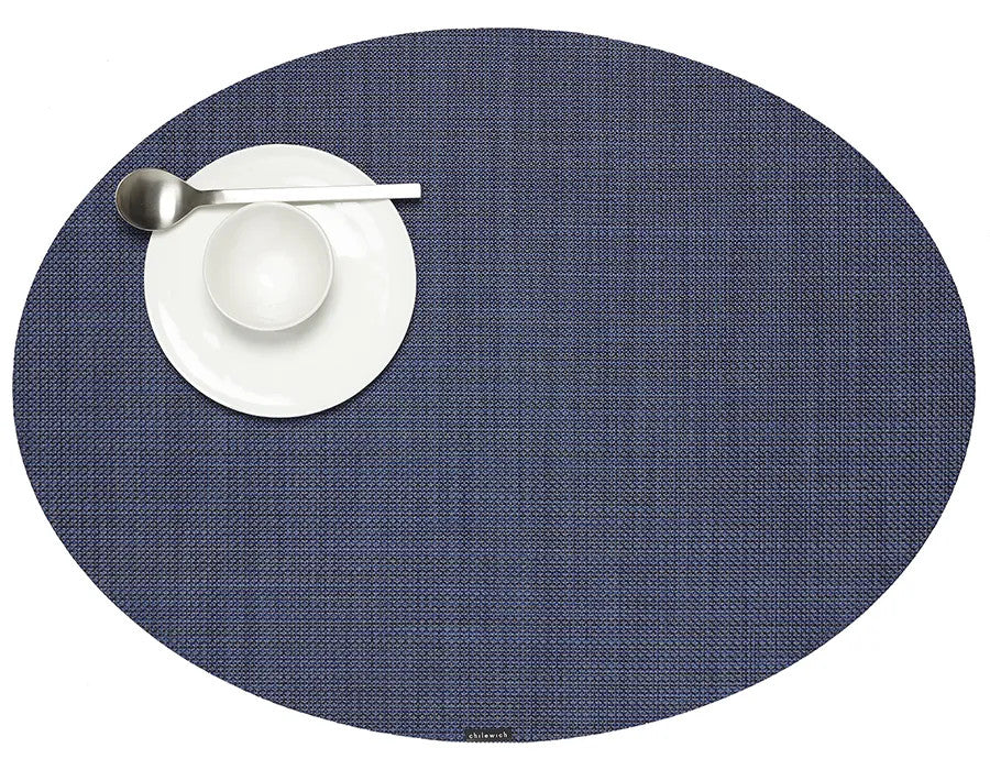 Mini Basketweave Oval - Indigo