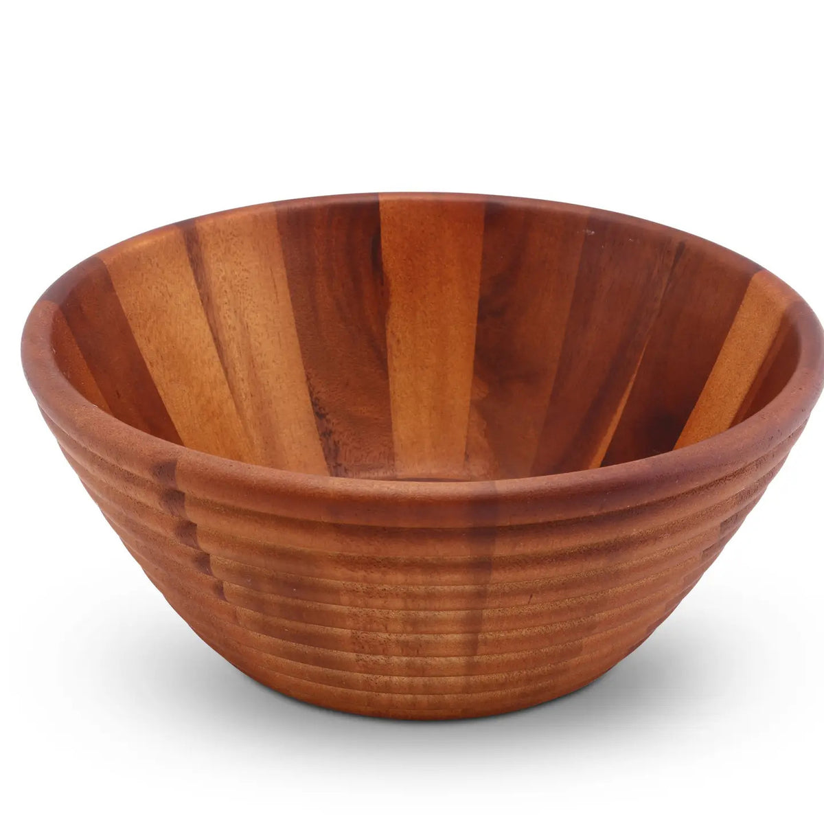 Bee Hive Style Wooden Acacia Salad Bowl Large