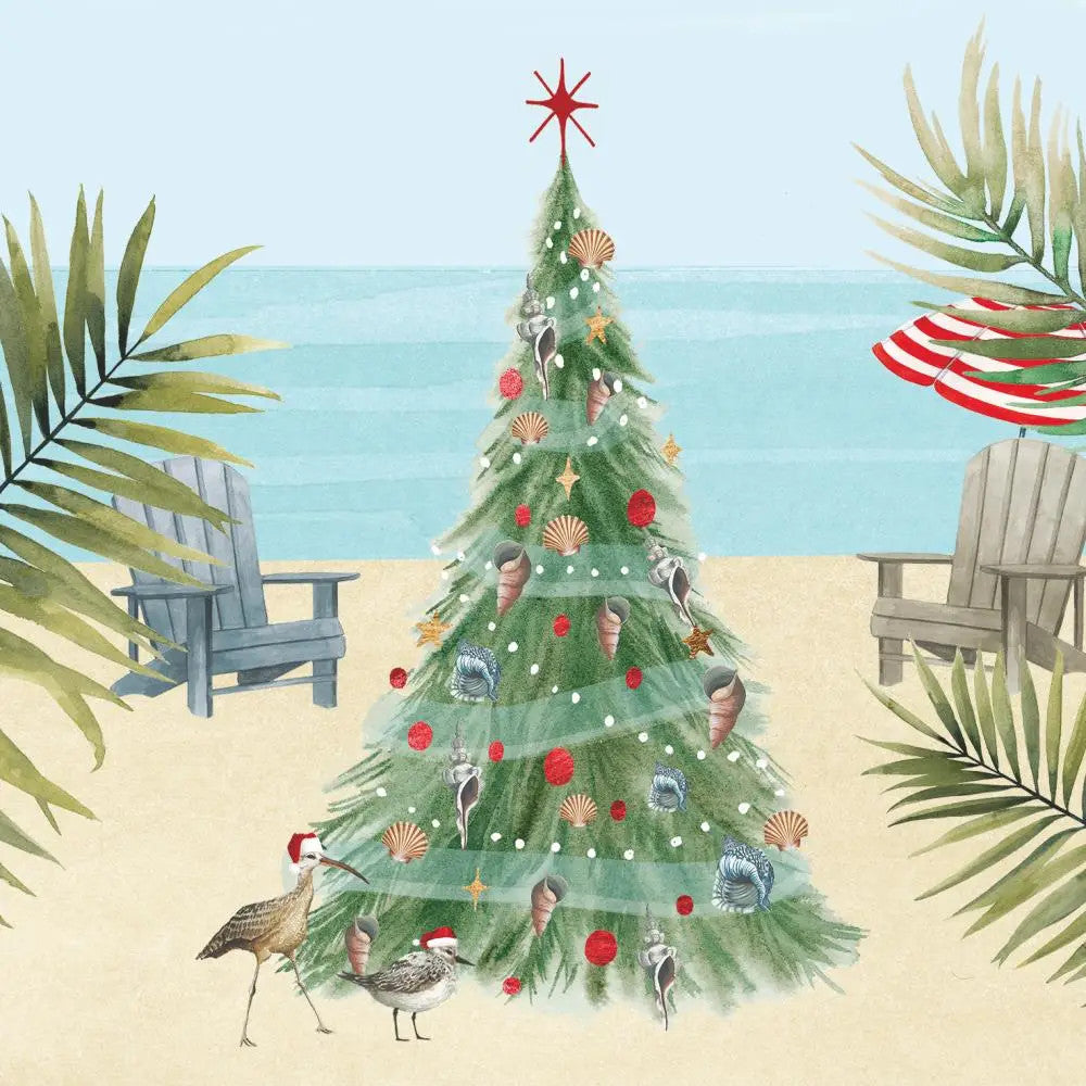 Christmas Beach Cocktail Napkins