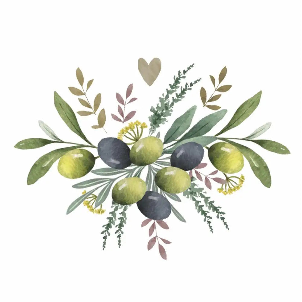 Olives and Herbs Luncheon Napkins