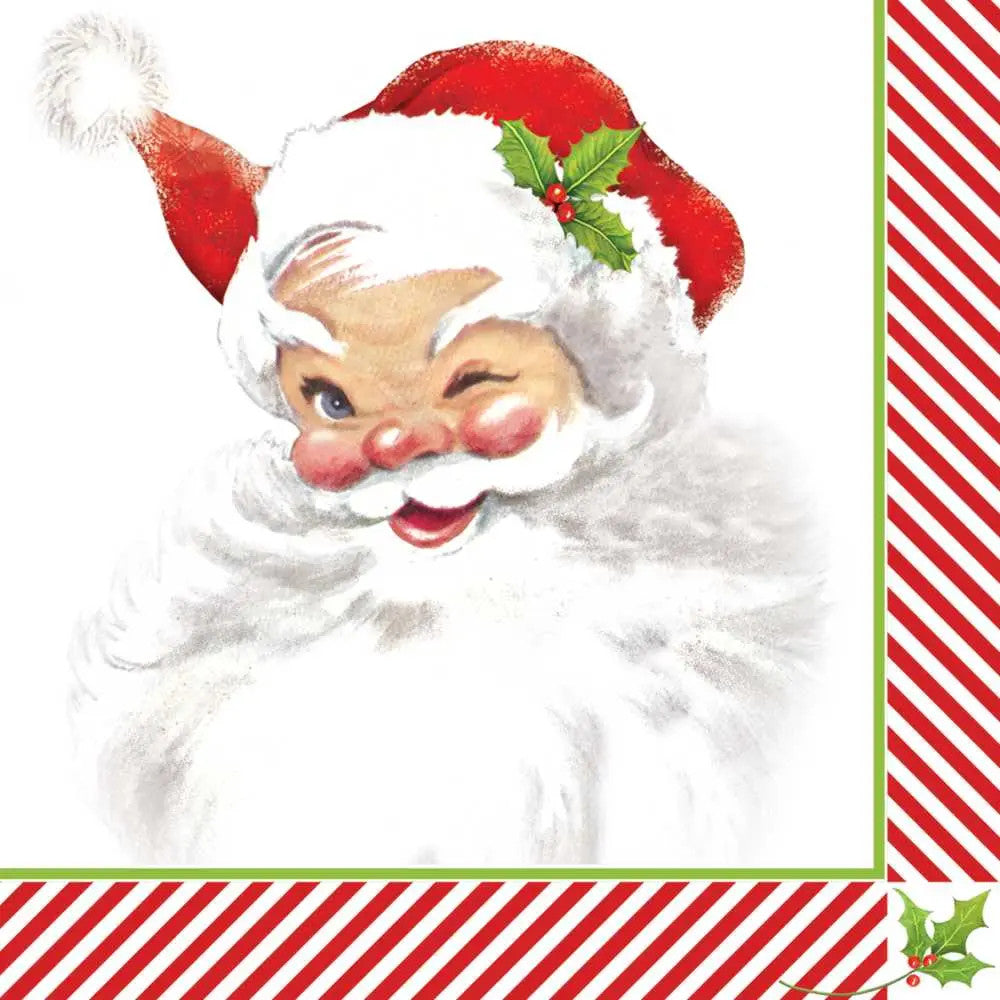 Winking Santa Cocktail Napkins