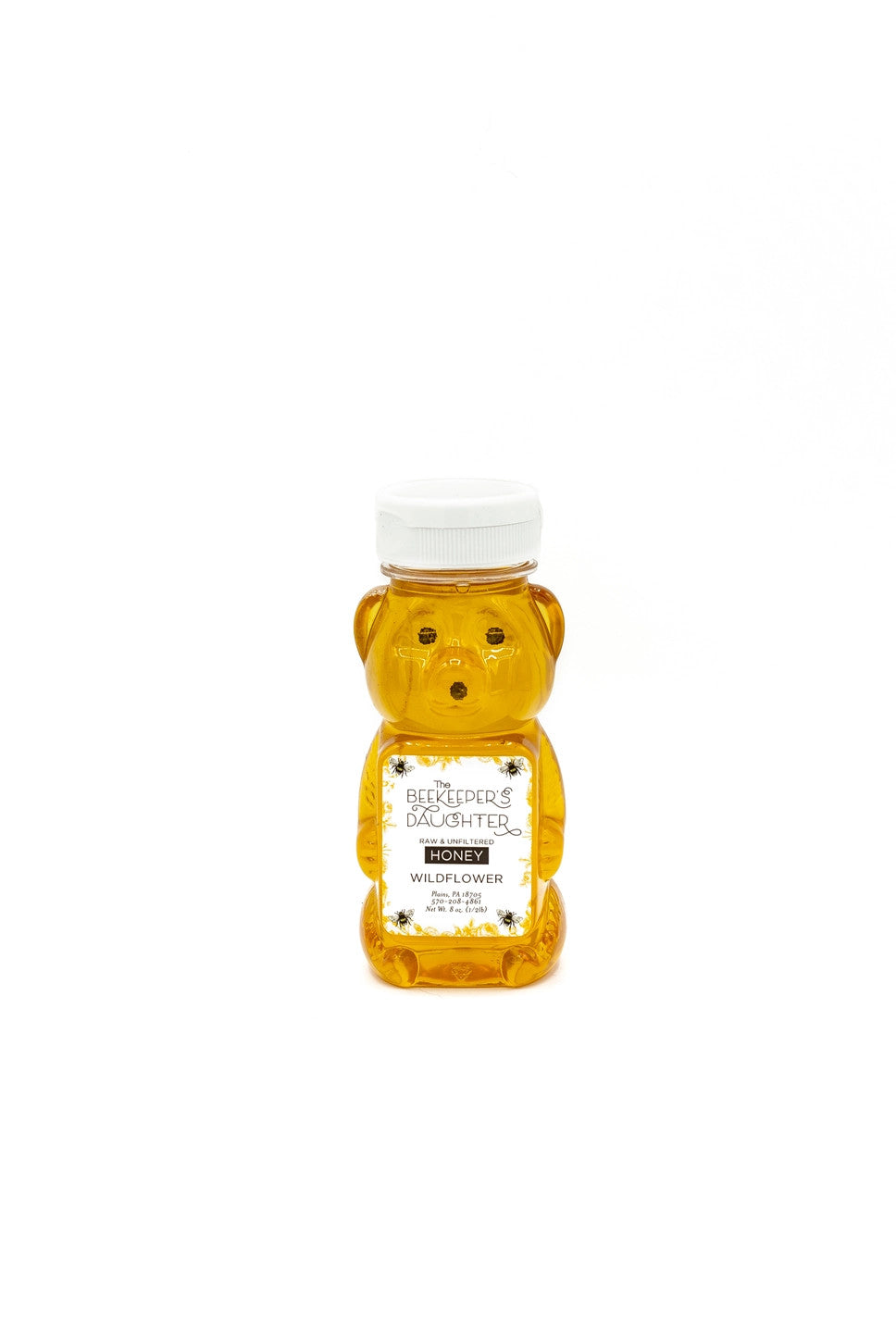 Honey Bear - Raw Wildflower Honey, 8 oz.