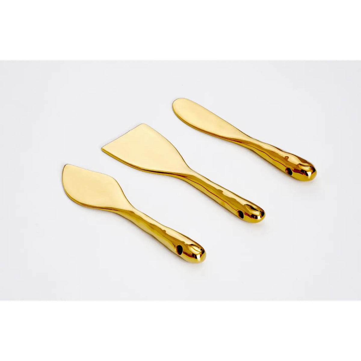 Gold Cheese Knives, Set of 3