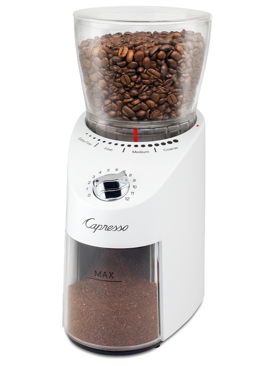 Infinity Plus Conical Burr Grinder, White
