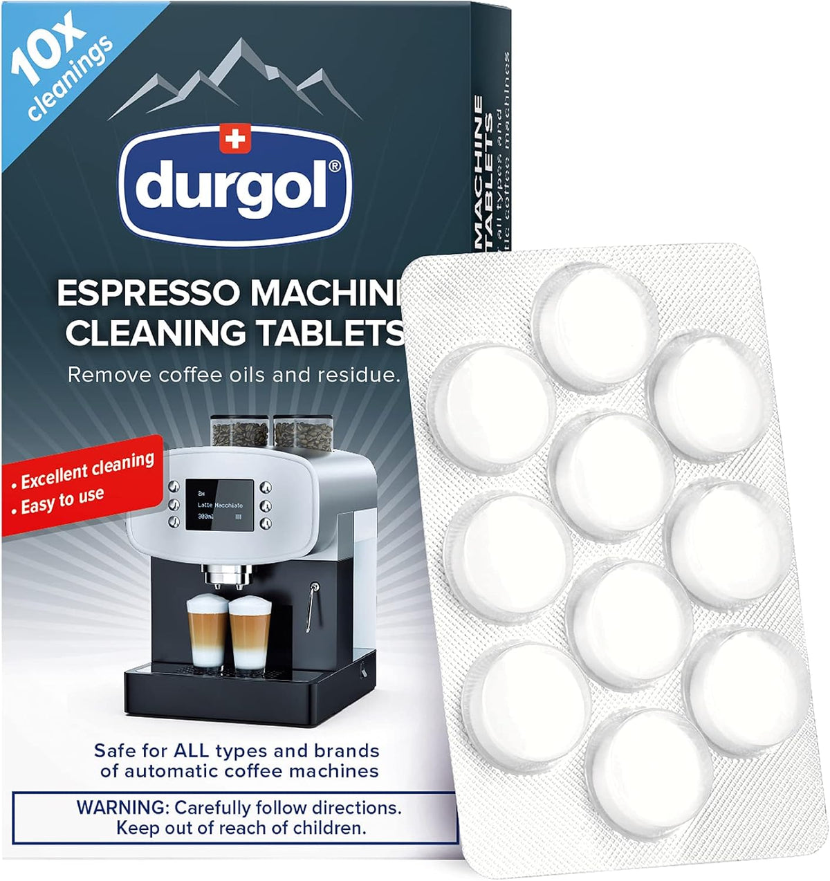 Durgol Espresso Machine Cleaning Tablets, 10 count*