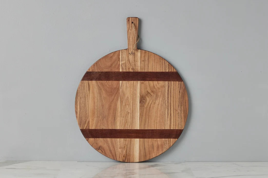 Natural Round Charcuterie Board, Medium
