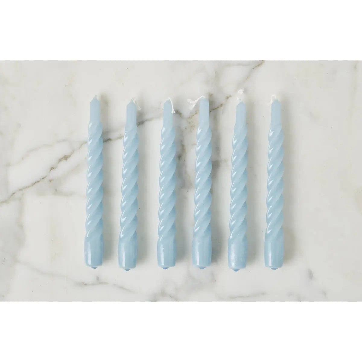 Denim Twisted Taper Candles, Set of 6