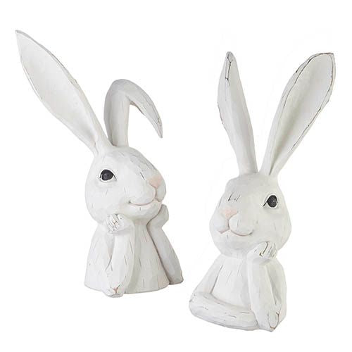 15.5" Thinking Rabbit Bust (Asst'd)