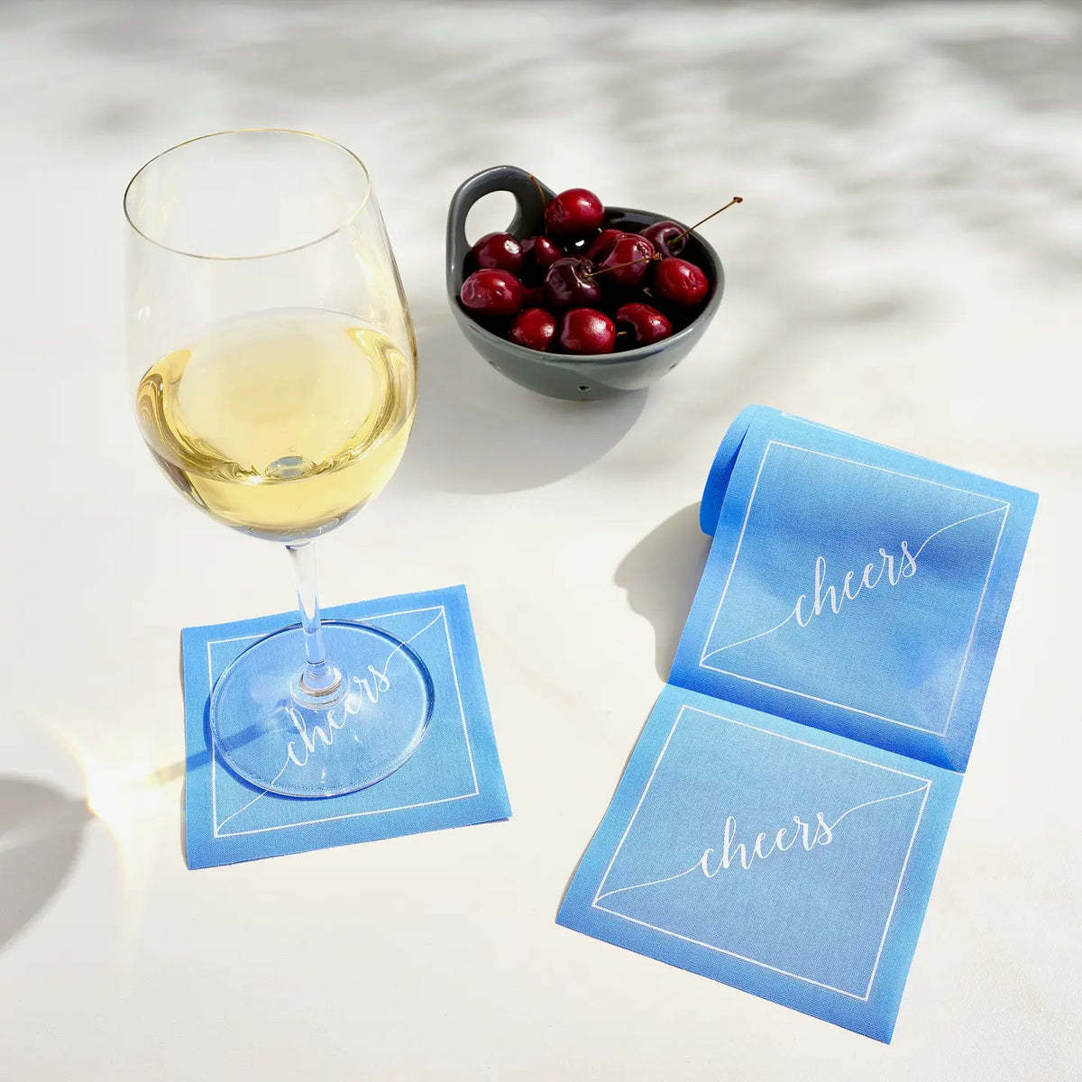 Summer Dreaming Cocktail Napkin Roll-Lt Blue