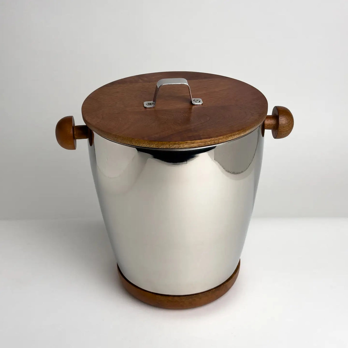 Polished Alum & Wood Ice Bucket