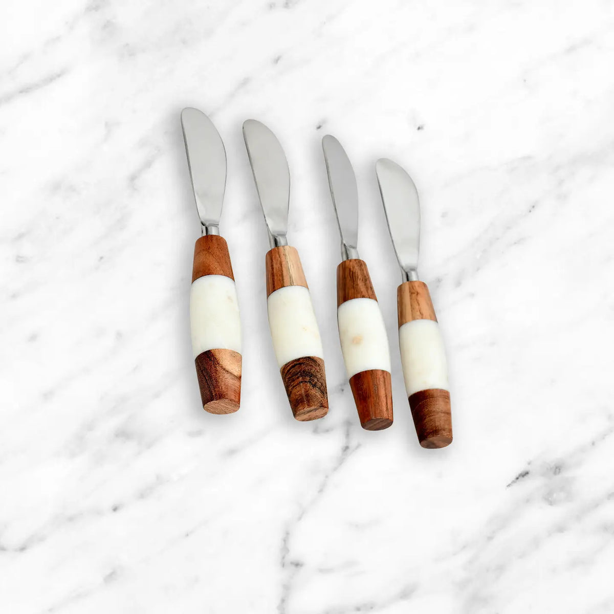 Elegant Marble & Wood Spreader
